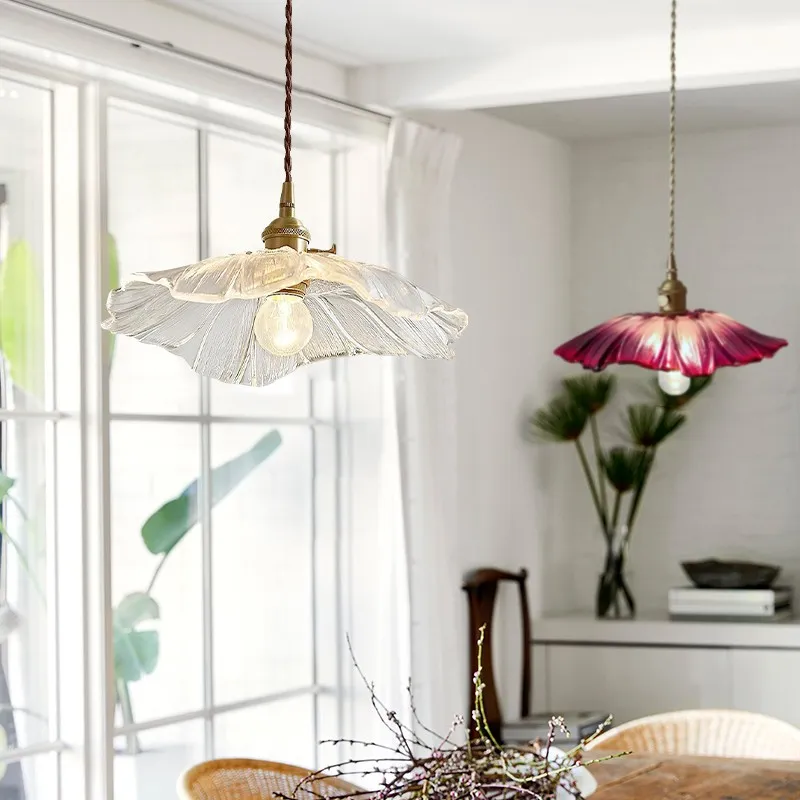 Tiffany Lotus Glass Pendant Light S55