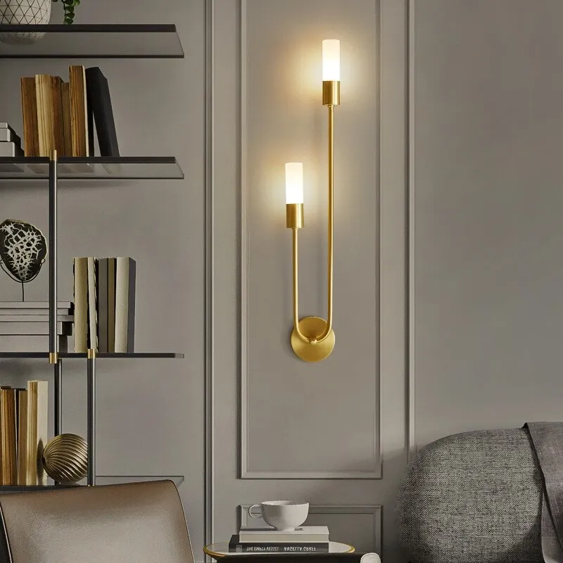 Modern Copper U-Shape Luster LED Wall Lamp M138