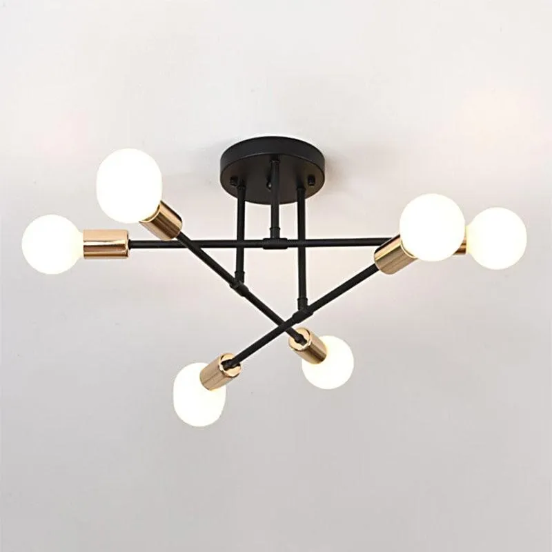 Smuxi 6/8 Head LED Industrial Iron Ceiling Light