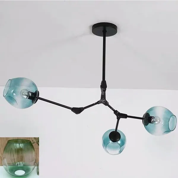 Asymmetrical Articulated Globe Branching Bubble Chandelier