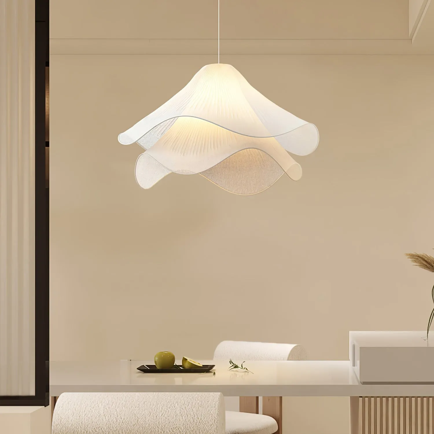 Ethereal Elegant Floral Pendant Light - Adjustable Modern Ceiling Fixture for Living Rooms T087