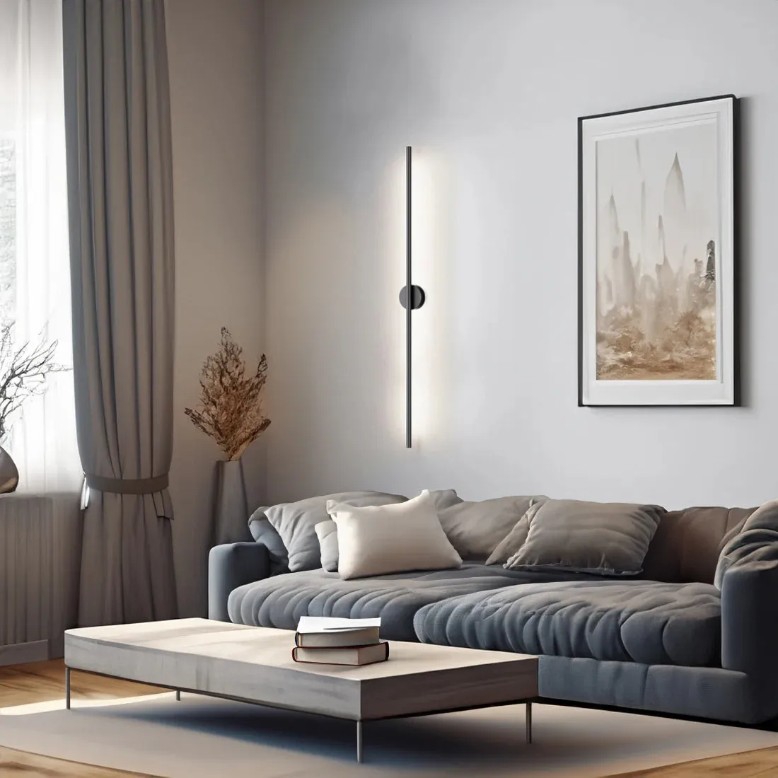 Modern Black Aluminum Wall Light D850