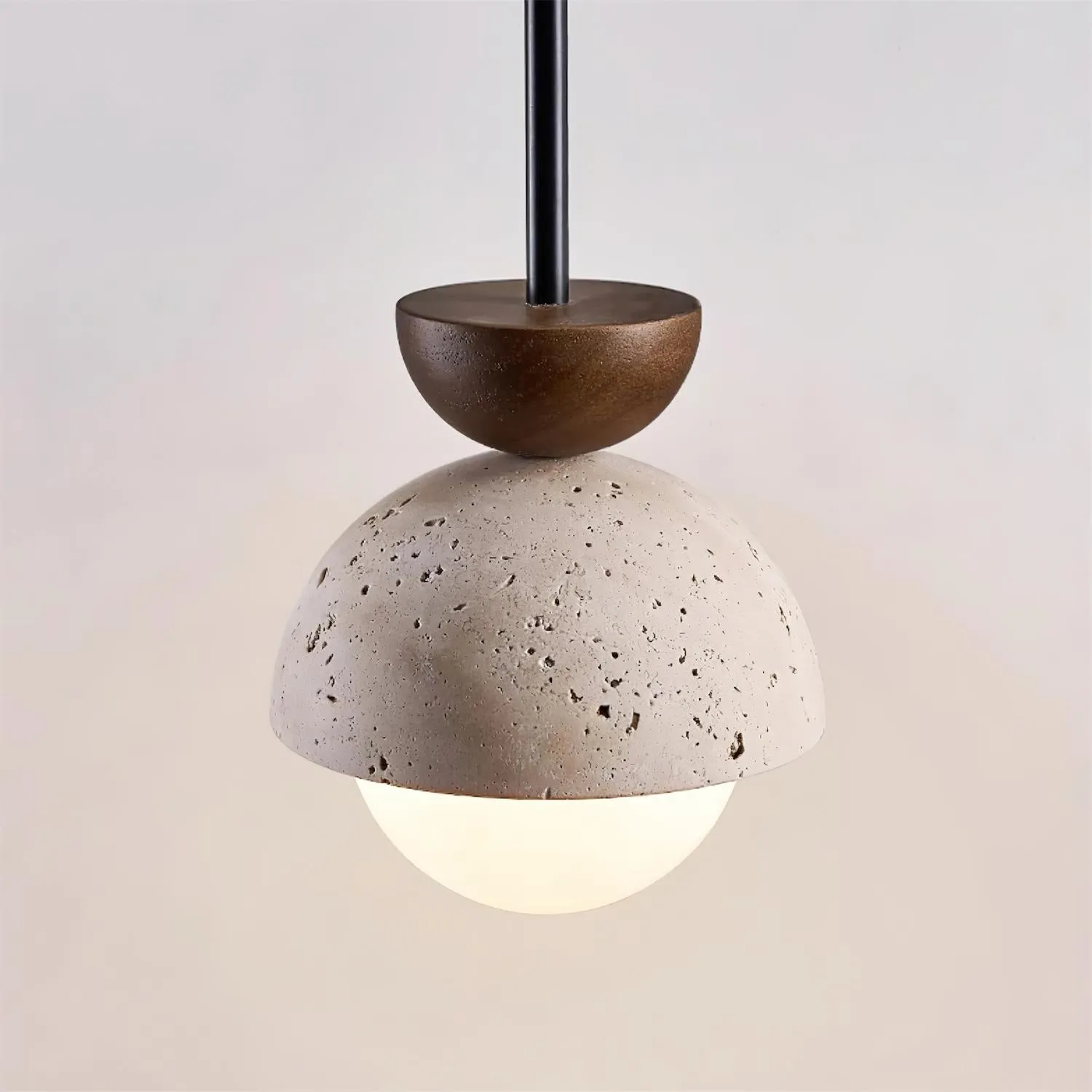 Natural Stone Spherical Pendant Light M261
