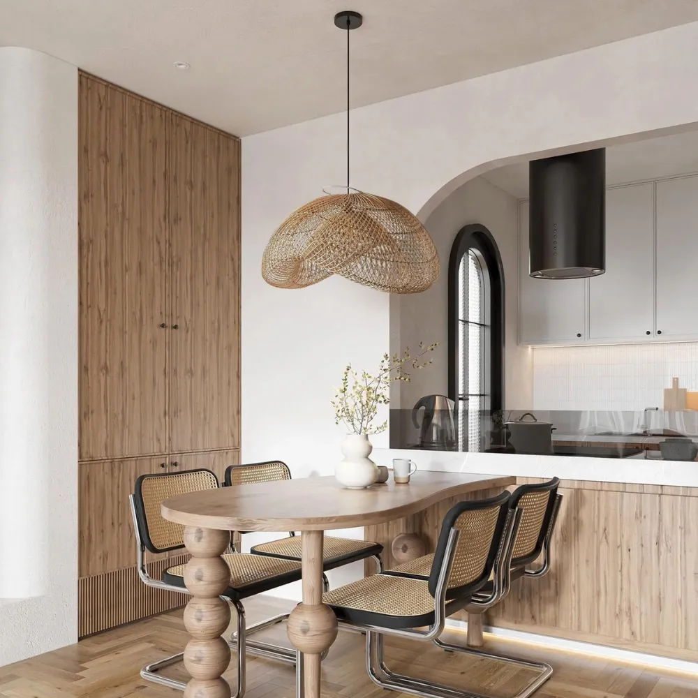 The Alluring Rattan Essence of Wabi-Sabi Pendant Lamp D832