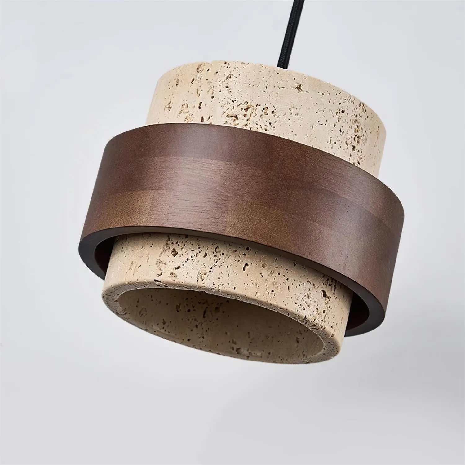 Cole Travertine Plug In Pendant Lamp D56