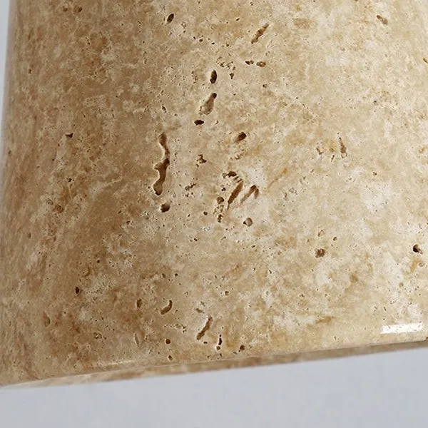 Traditional Japanese Travertine Wood Pendant Lamp M107