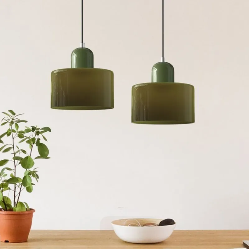 Nordic Morandi Cylinder Glass Pendant Lamp S101