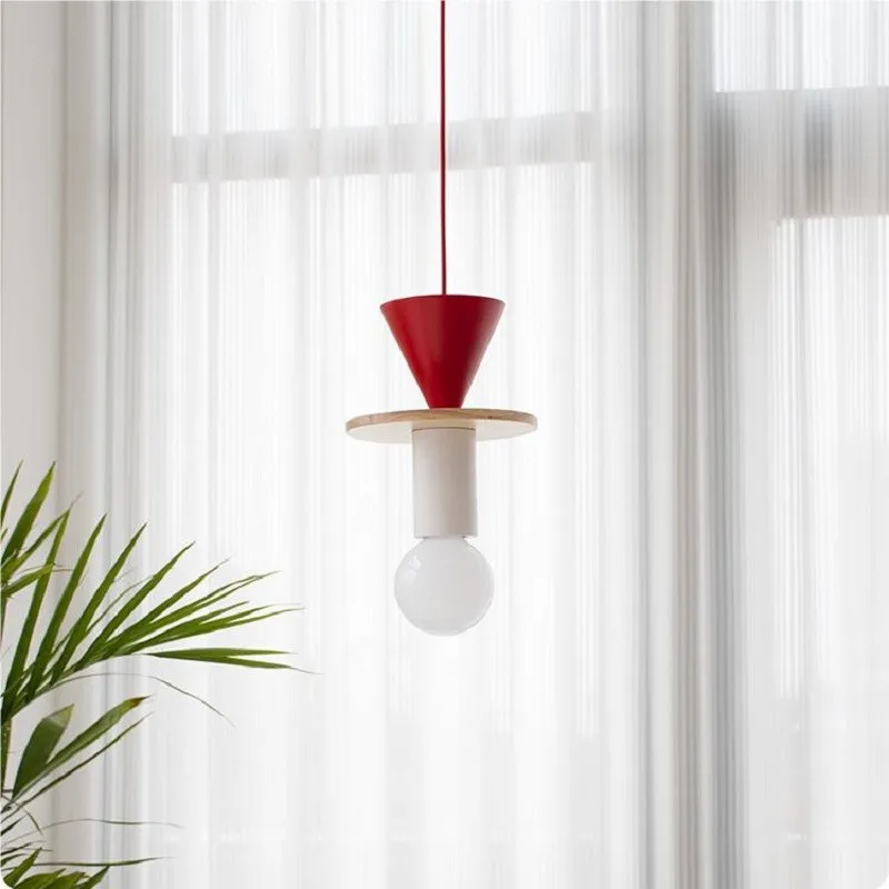 Creative Color Block Wooden Pendant Light S166
