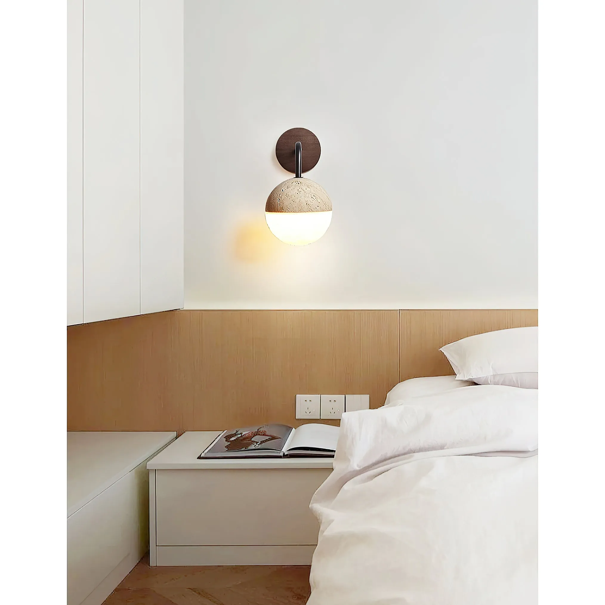Tia Travertine Wall Lamp D662
