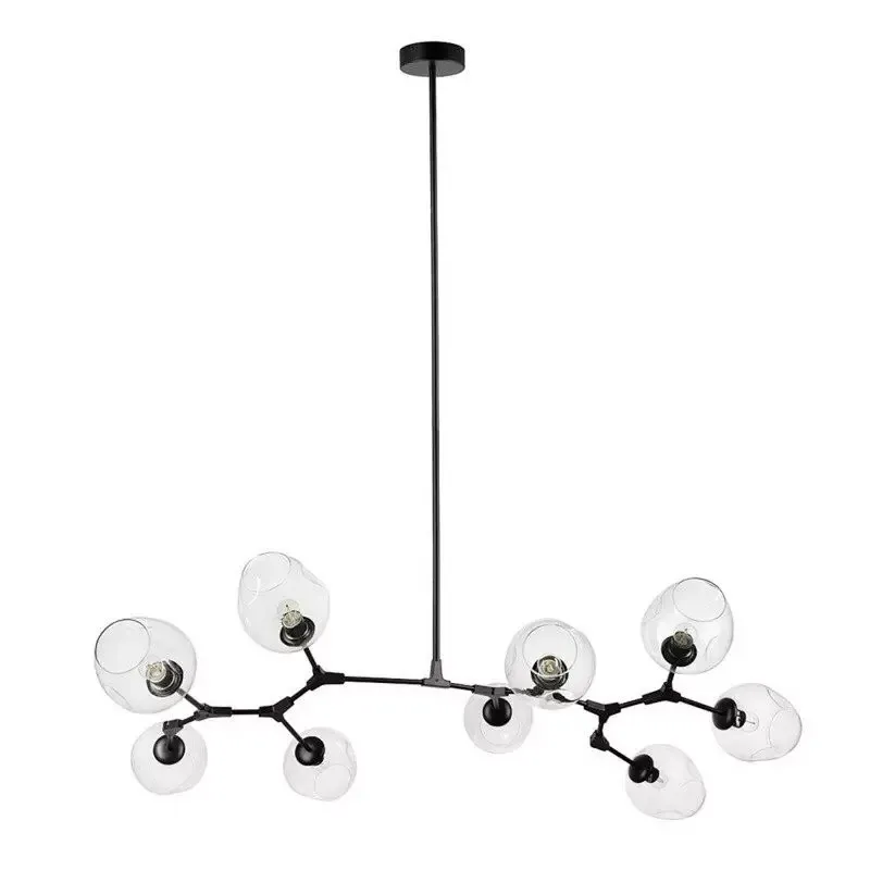Asymmetrical Articulated Globe Branching Bubble Chandelier