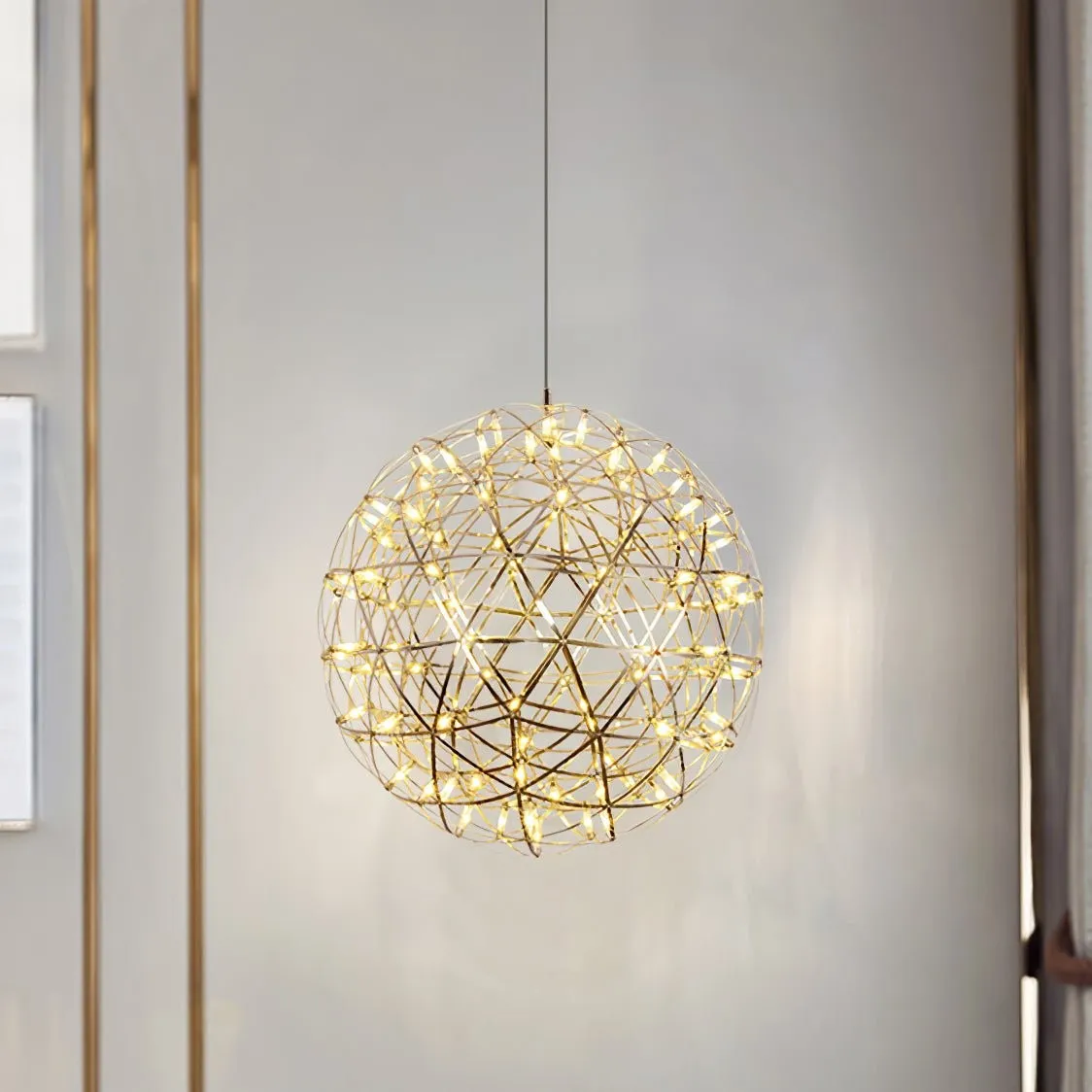 Silver Spark Ball Pendant Light T204