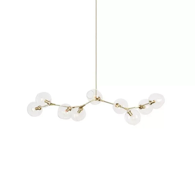 Asymmetrical Articulated Globe Branching Bubble Chandelier
