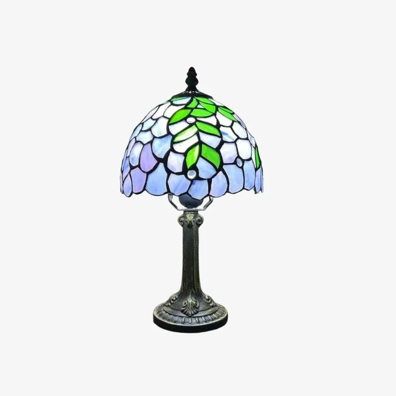 Virelle Traditional Tiffany Table Lamp - Colorful Stained Glass Dome Desk Light for Bedroom T549