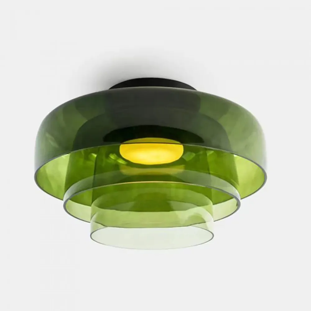 Nordic Morandi Glass Bowl Shaped Ceiling Lamp S144