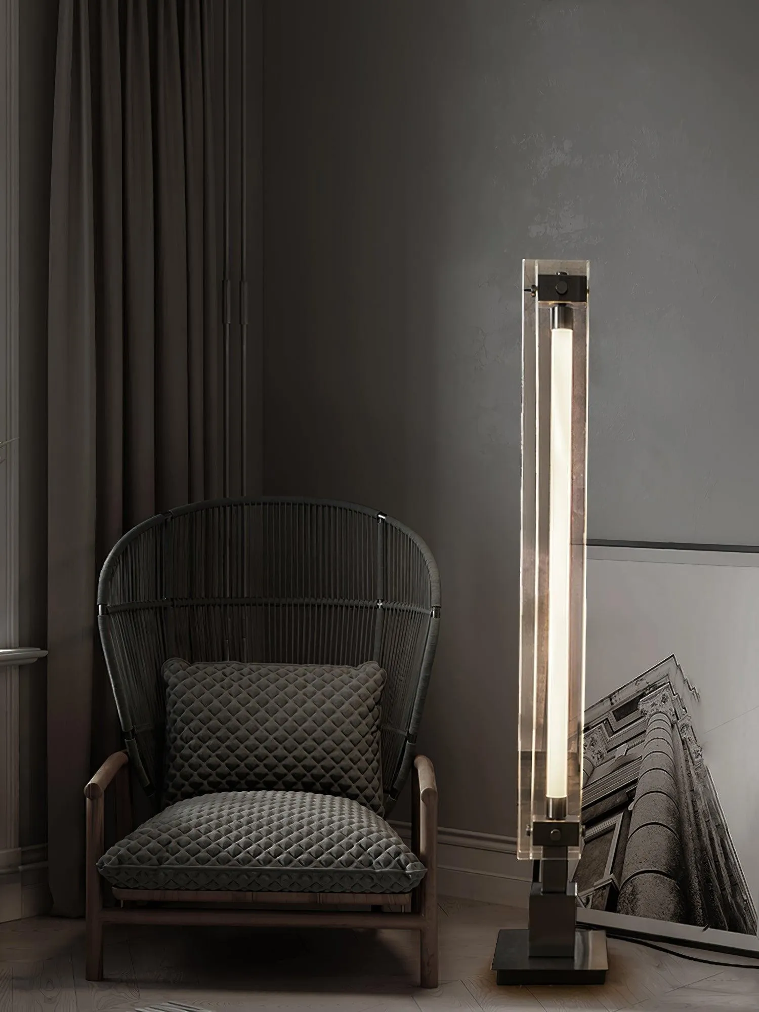 Industrial Style Minimalist Glass Floor Lamp S35