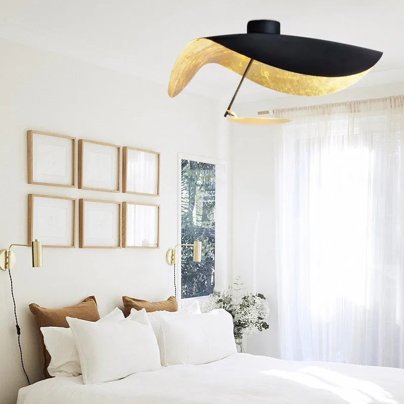 Modern Foil Curved Metal LED Pendant / Ceiling light for Bedroom