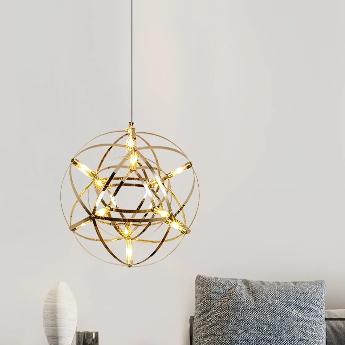 Silver Spark Ball Pendant Light T204