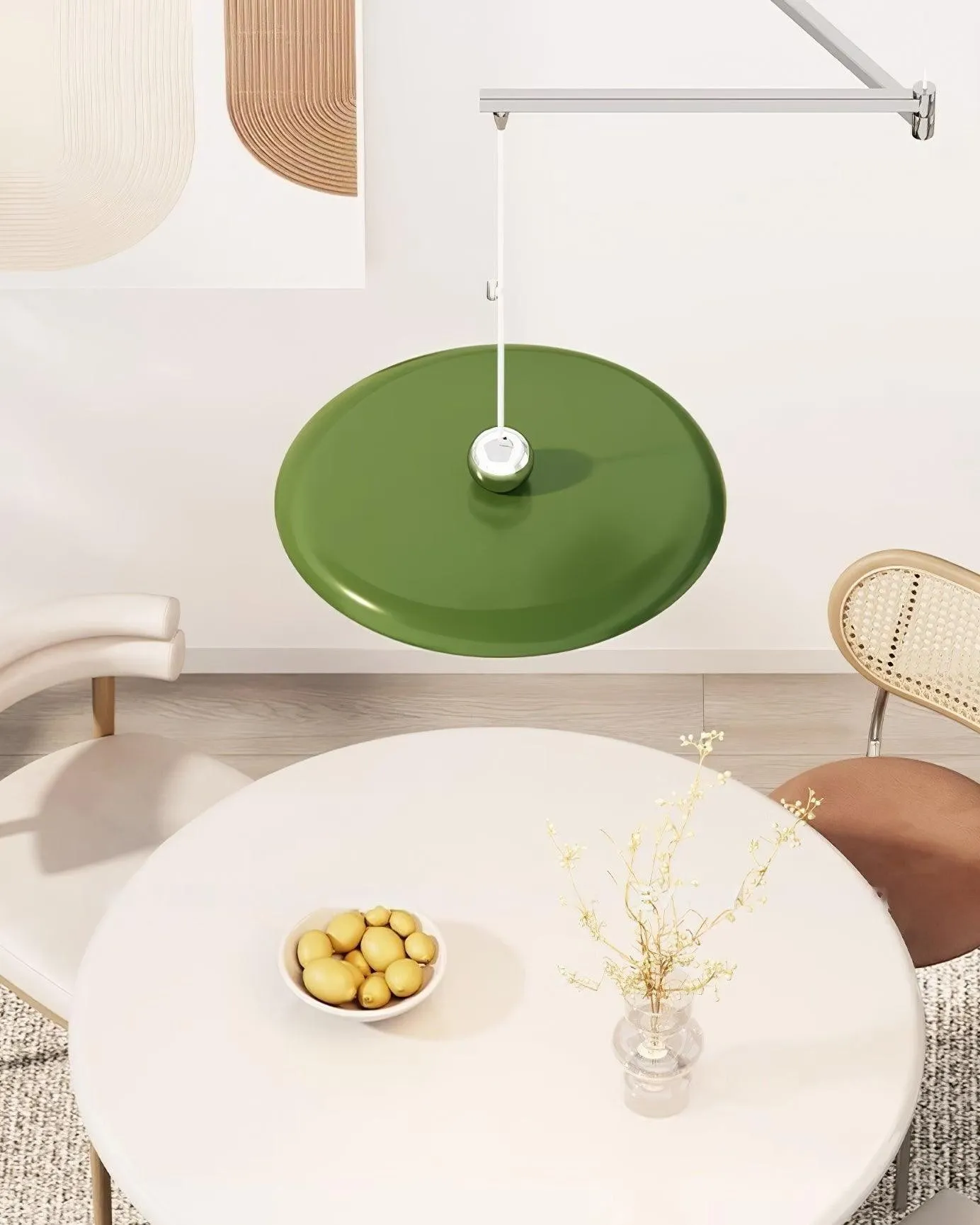 Simple Modern Adjustable Swing Arm Disc Pendant Lamp M110