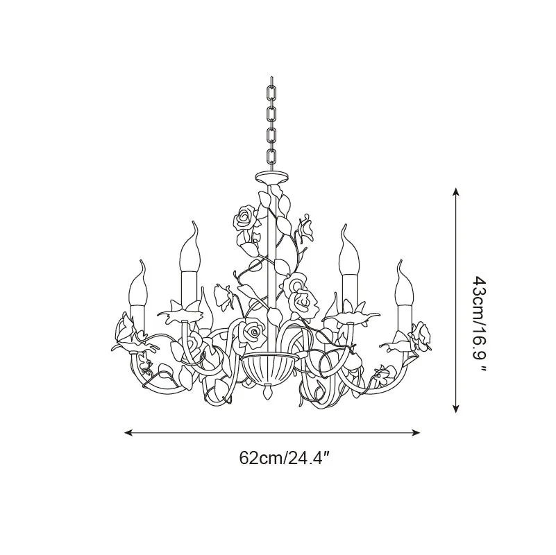 Rose Flowers Chandelier P060