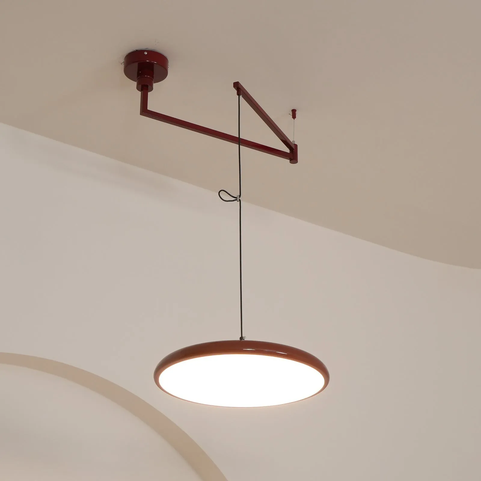 Simple Modern Adjustable Swing Arm Disc Pendant Lamp M110