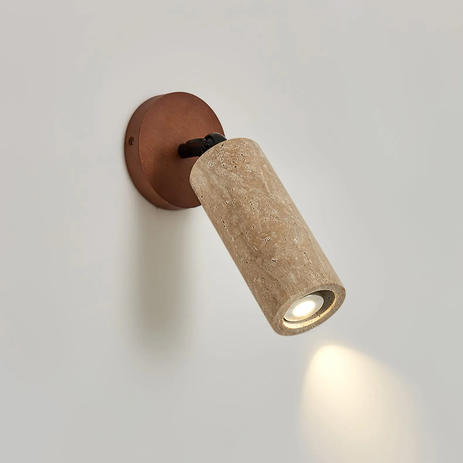 Wabi-Sabi Travertine Adjustable Wall Lamp M04