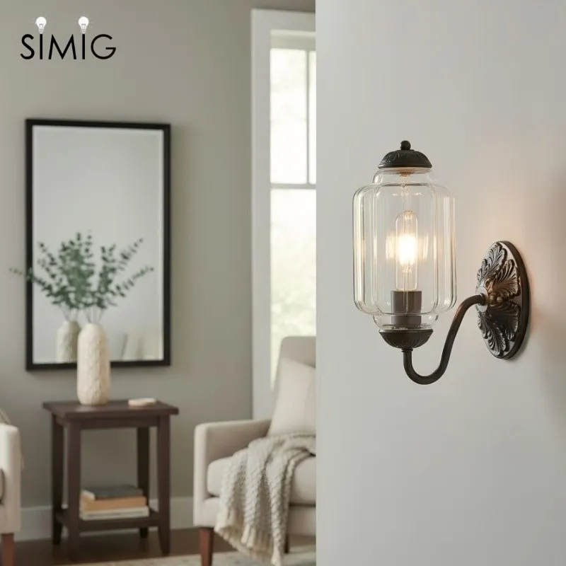 Eloise Vintage Sconce With Milk Glass Shade For Bedroom Or Hallway S194
