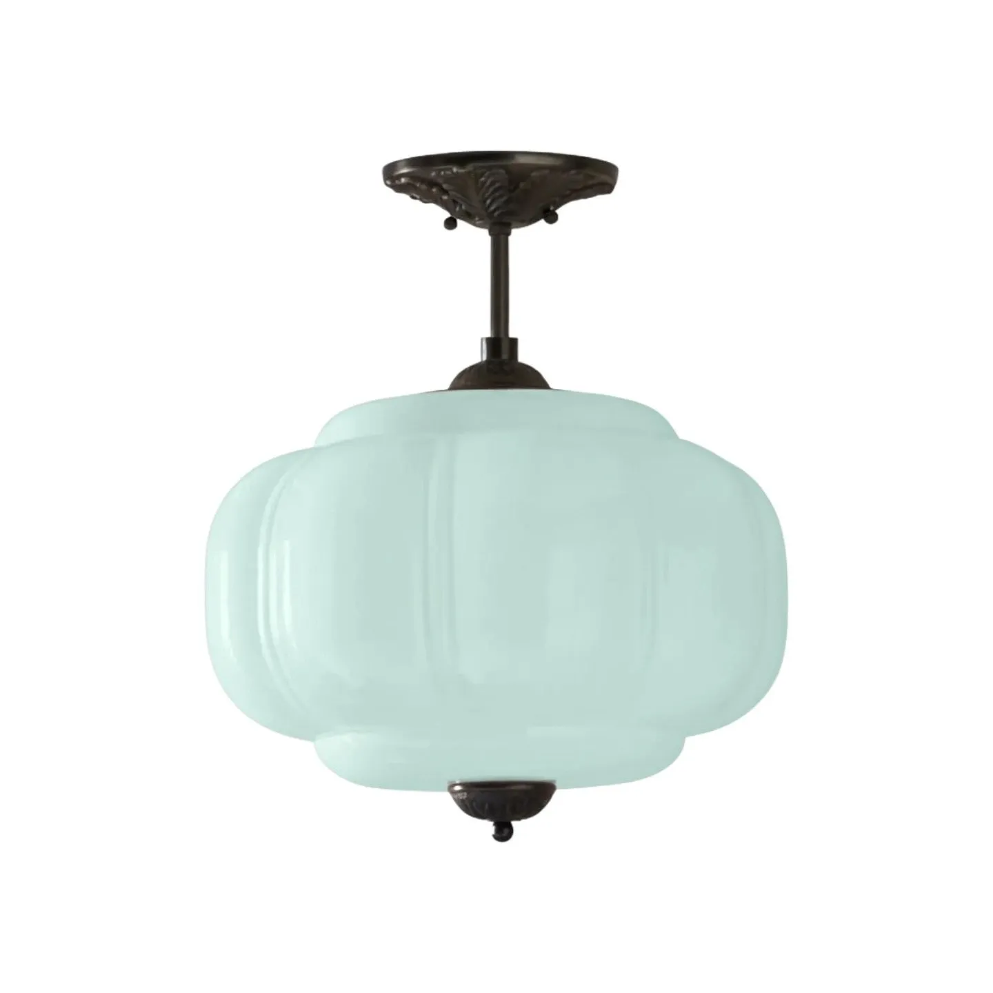 Eloise Vintage Glass Chandelier - Milk Glass Home Accent T289