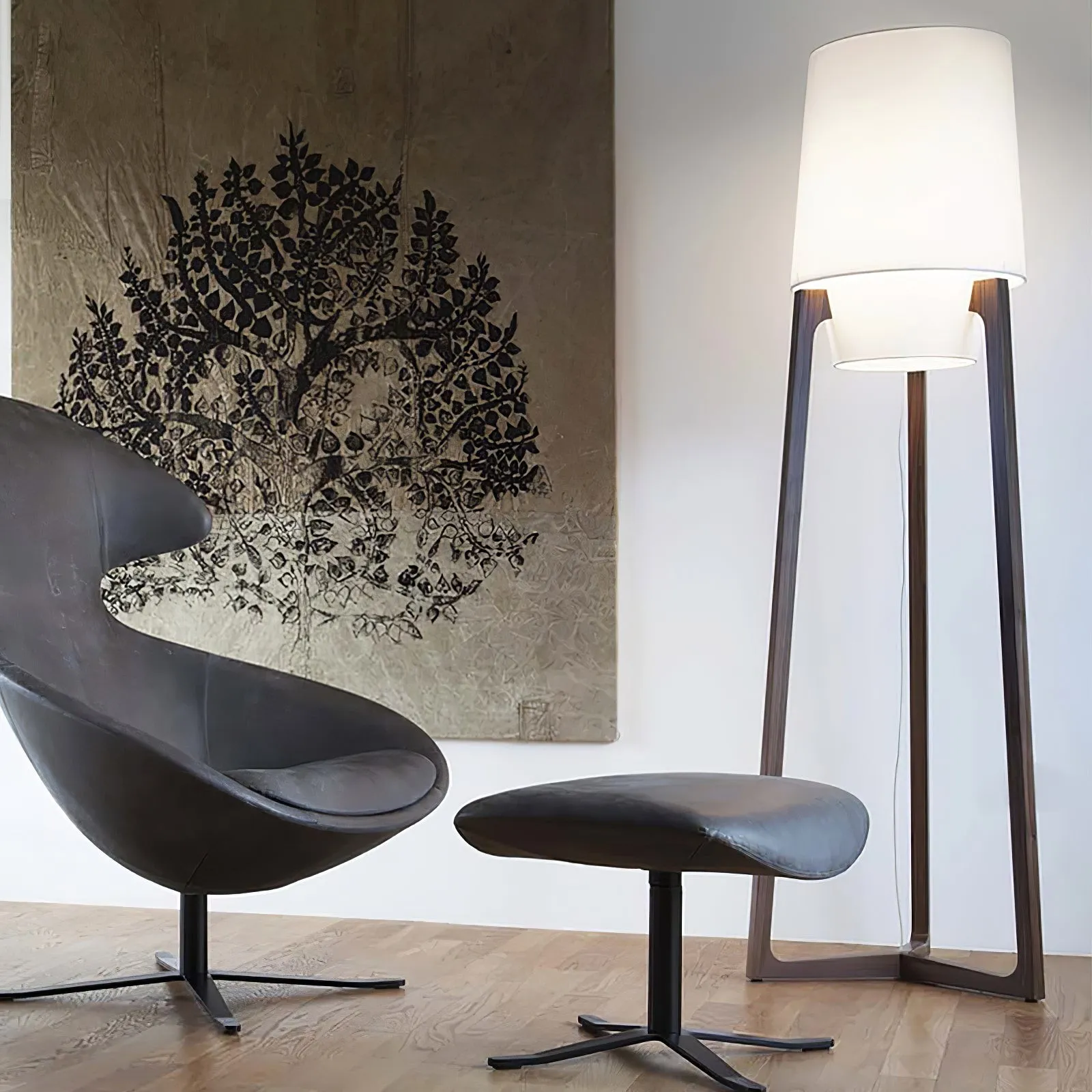 Modern Simple Chinese Style Solid Wood Floor Lamp M150