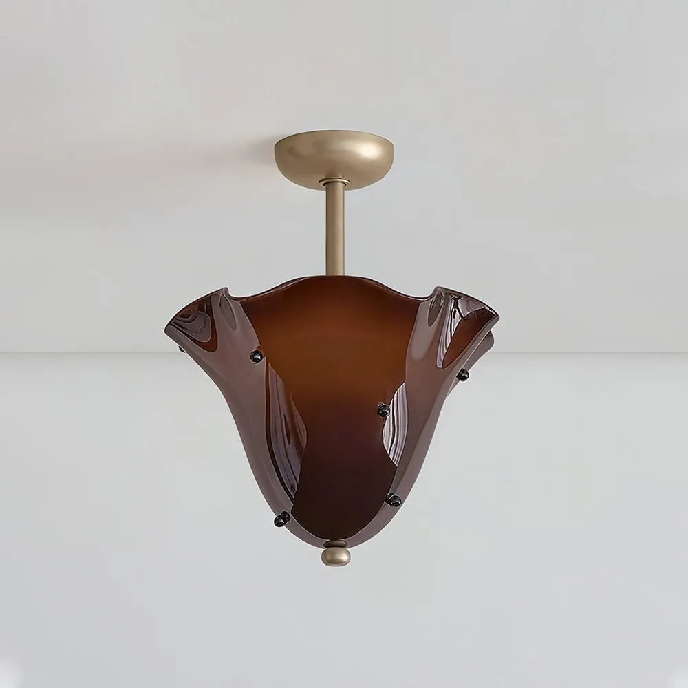 Bellina Decorative Glass Ceiling Light - Modern Sculptural Flush Mount T282