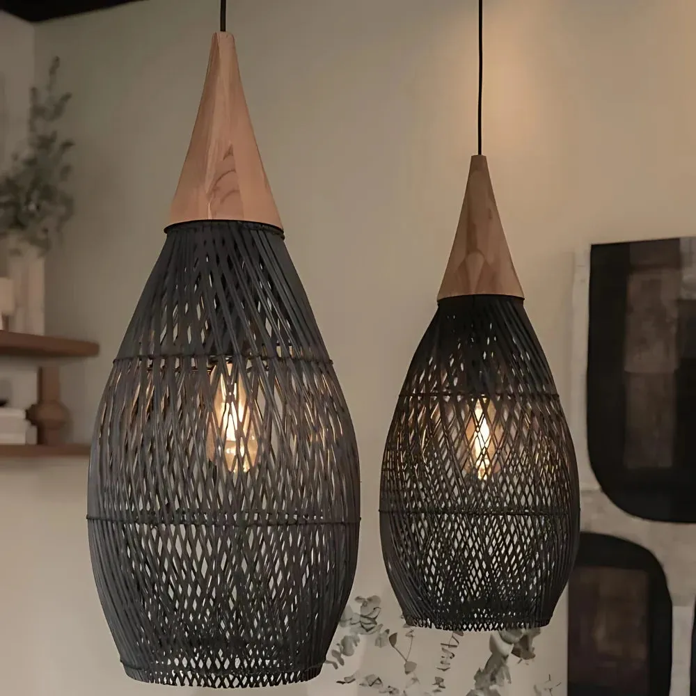 Handmade Rattan Tapestry Pendant Light D839