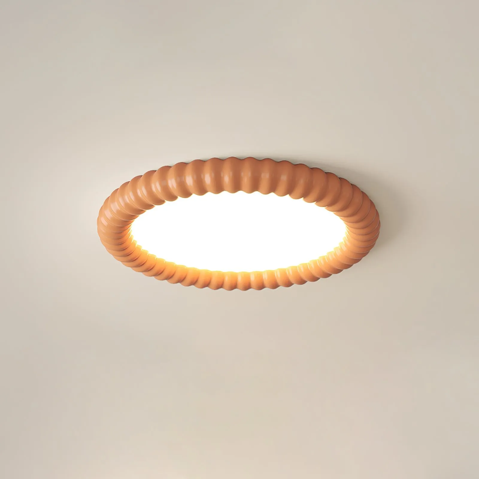 Cream Style Ripple Ring Ceiling Lamp M525