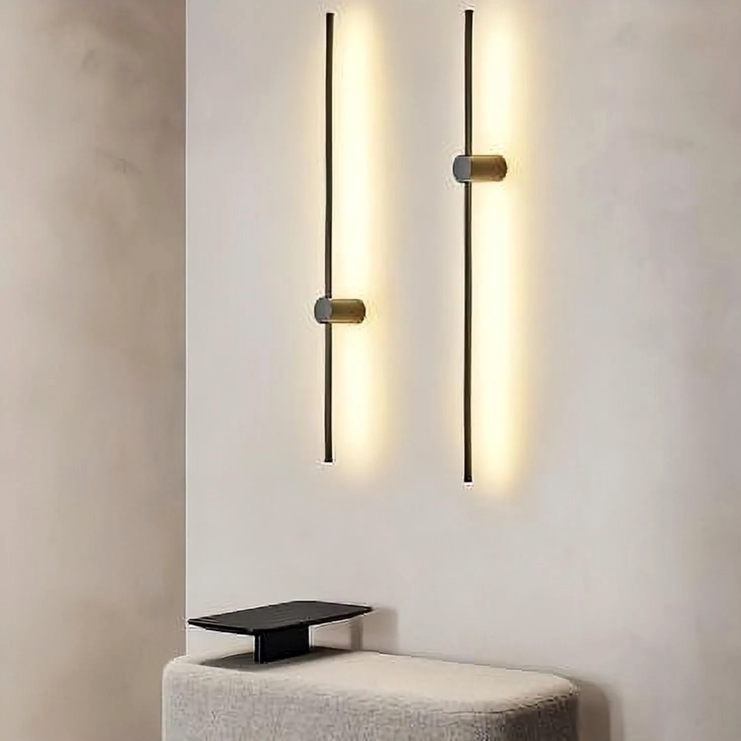 Modern Industrial Black Linear LED Wall Light