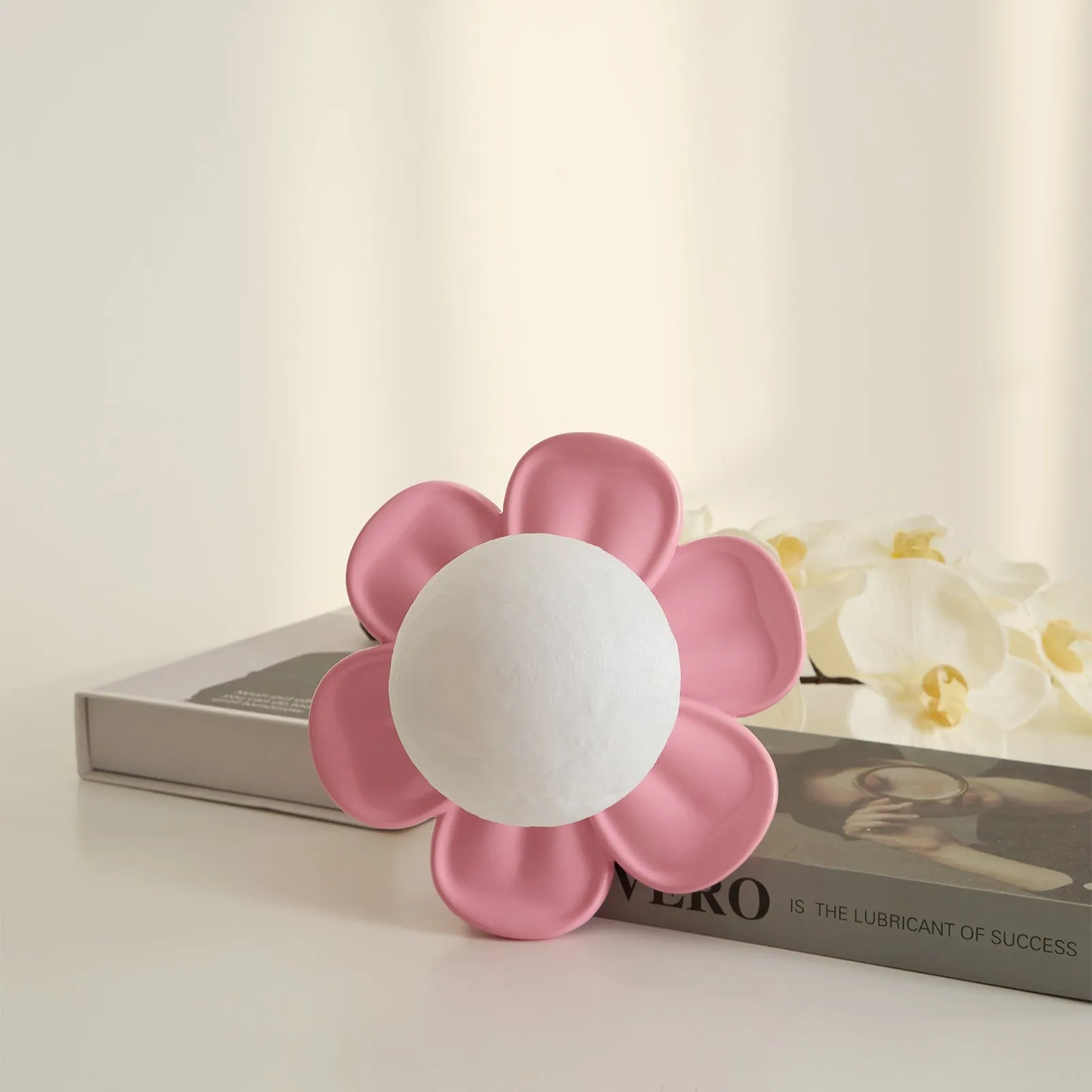 Cream Bloom Flower Ceiling Lamp D408