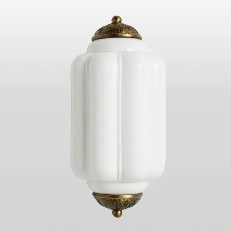 Eloise Brass Wall Sconce – Elegant Milk Glass Vintage Lighting T290