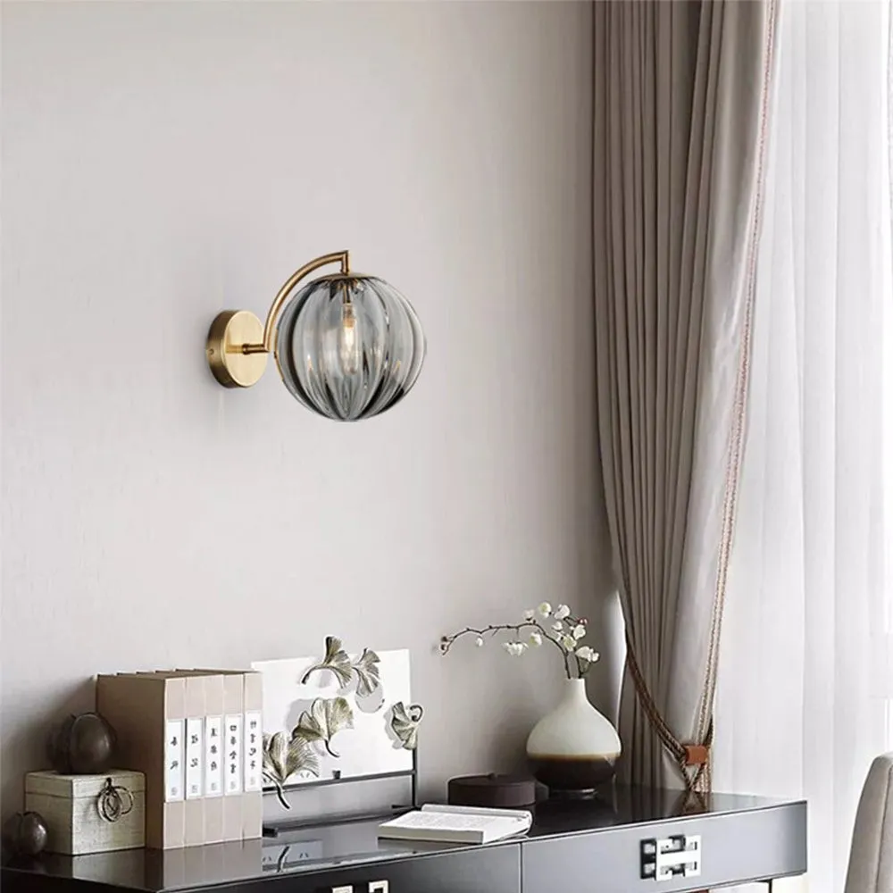 Modern Glass Multi-Color Spherical Gold Lamp Pole Wall Lamp M136