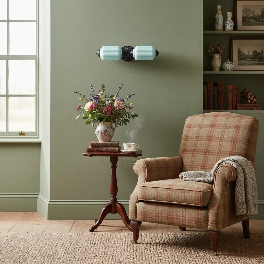Eloise Brass Wall Sconce – Elegant Milk Glass Vintage Lighting T290