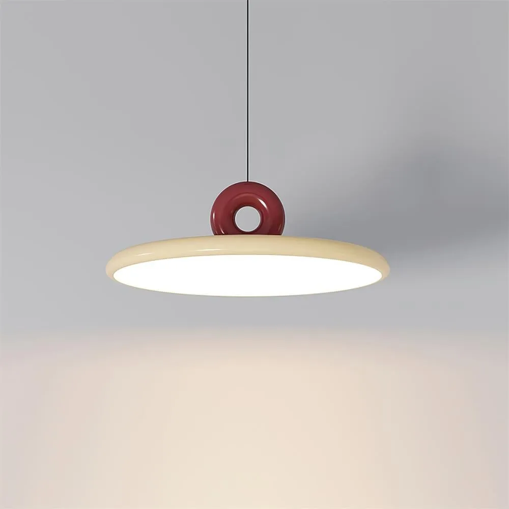 Cream Style Vertical Flying Saucer Pendant Lamp M269
