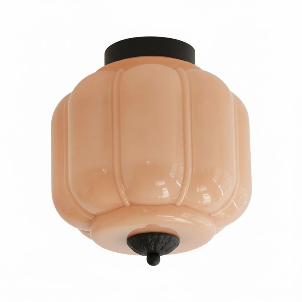 Vintage Eloise Milk Glass Flush Mount Ceiling Light - Vintage Charm Soft Glow T287