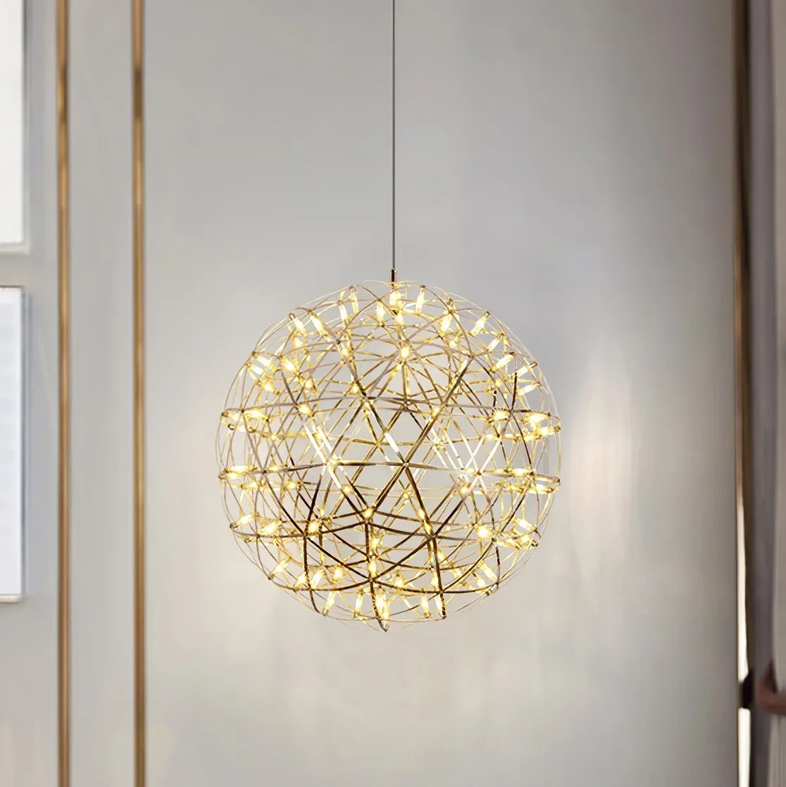 Silver Spark Ball Pendant Light T204