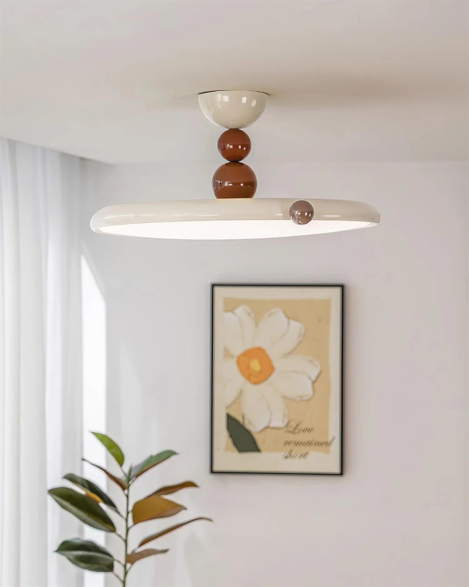 French Style Retro Round Flying Disc Ceiling Lamp M235