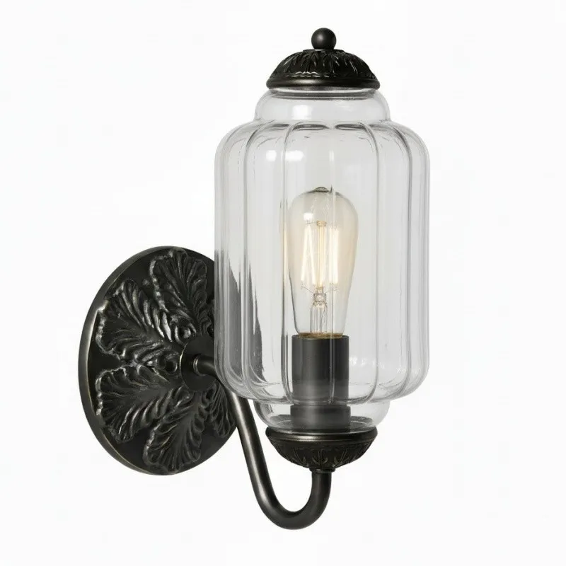Eloise Vintage Sconce With Milk Glass Shade For Bedroom Or Hallway S194