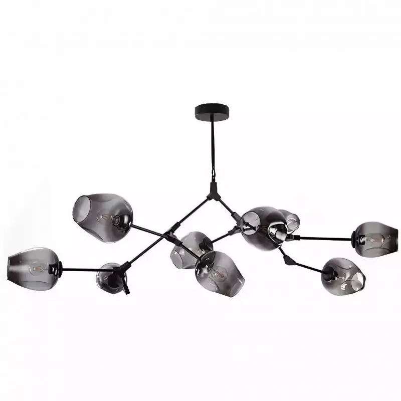 Asymmetrical Articulated Globe Branching Bubble Chandelier
