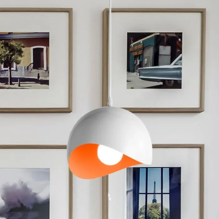 Creative Semi Eggshell Metal Pendant Light S158