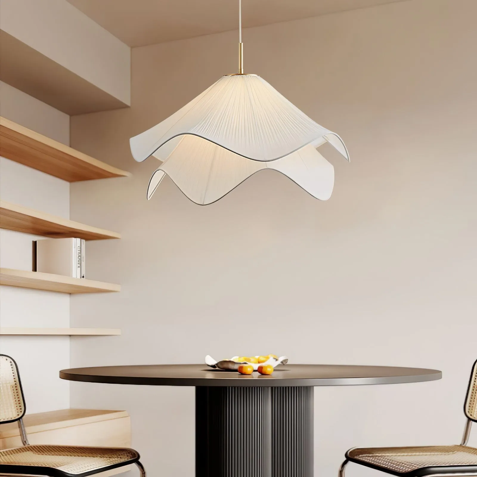Ethereal Elegant Floral Pendant Light - Adjustable Modern Ceiling Fixture for Living Rooms T087