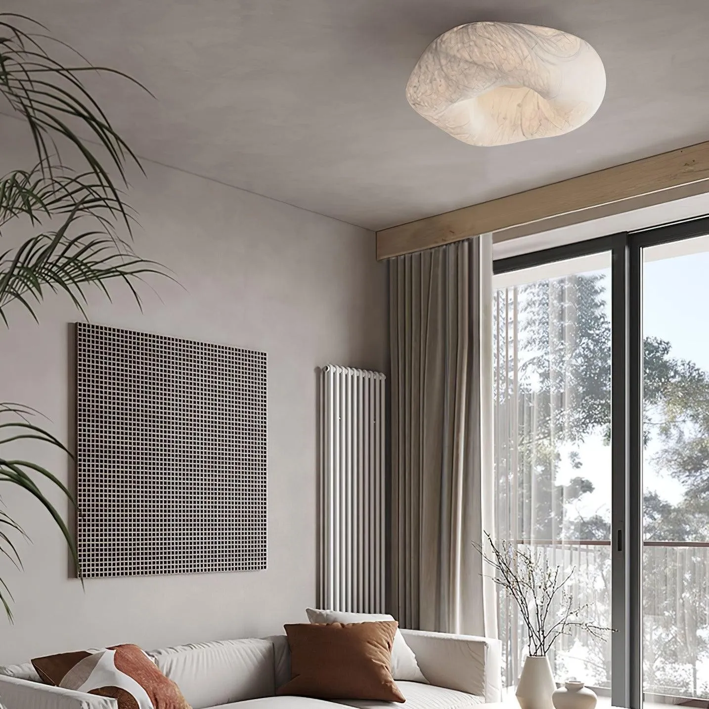 Modern Simple Silk LED Living Room Ceiling Lamp M294