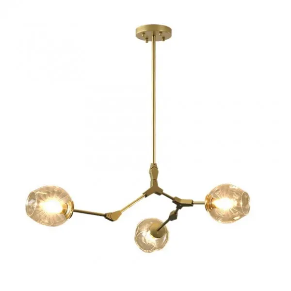 Asymmetrical Articulated Globe Branching Bubble Chandelier
