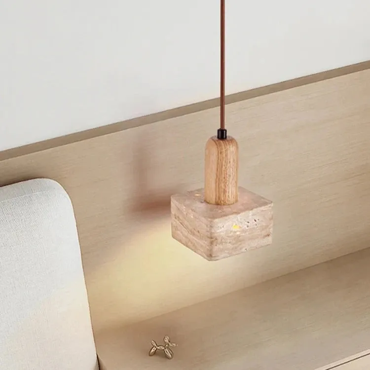 Travertine Square Pendant Light D933