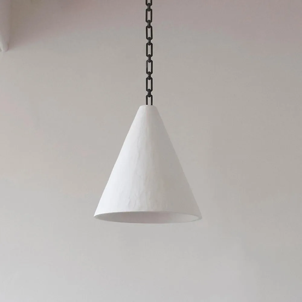 White Plaster Pendant Lamp D641