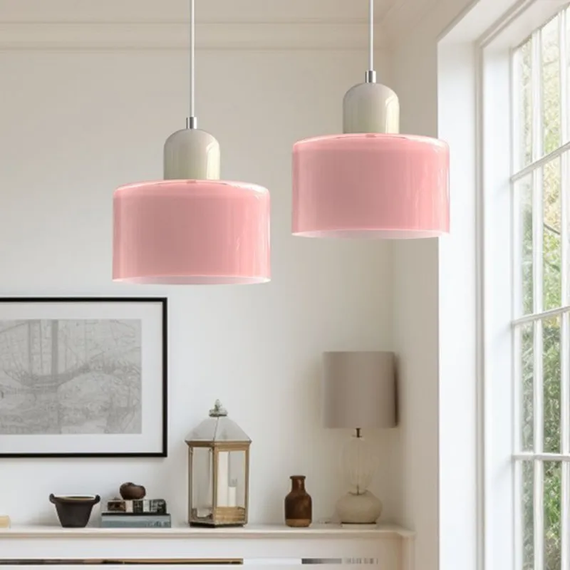 Nordic Morandi Cylinder Glass Pendant Lamp S101