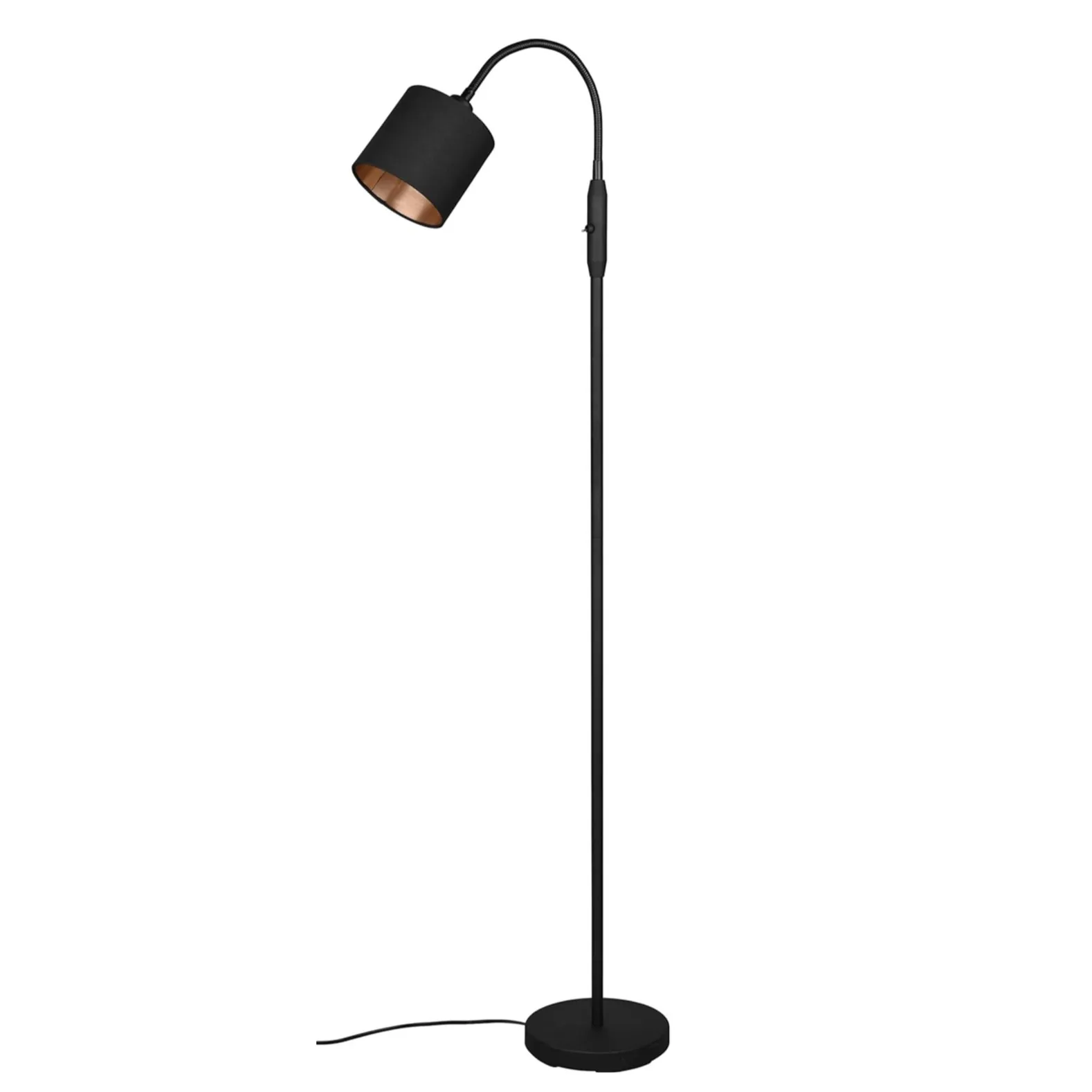 Metal Matte Black Fabric Shade Floor Lamp S67